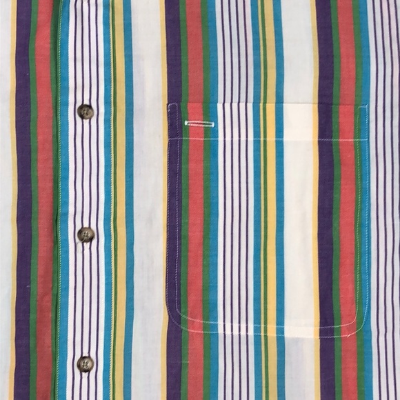 Vintage 90s Gant Foxhunt Stripe Multicolor Shirt - Picture 6 of 7